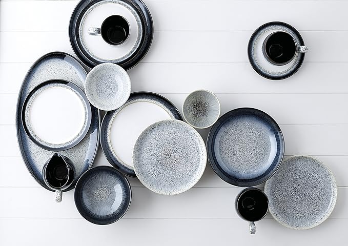 Denby Halo Speckle Coupe Salad Plate