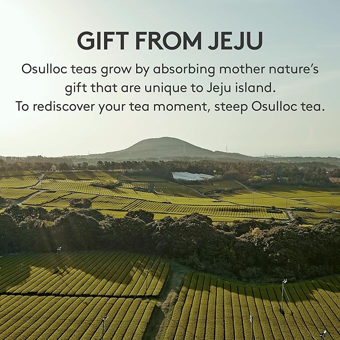 OSULLOC Premium Tea Collection (40 count, 10 flavors x 4 ea), Mothers Day Gifts, Self Care Sampler Gift Box Variety Pack, Premium Organic Pure & Blended Tea from Jeju