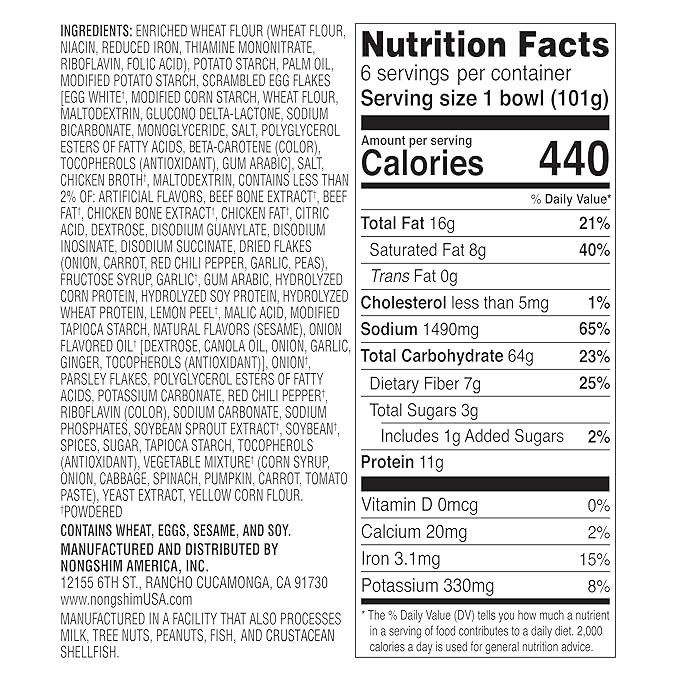 Nongshim Ramen Noodles, Gourmet Instant Ramen bowl, Premium Microwavable Noodle Soup, Shin Gold, 3.56 Ounce (Pack of 6)