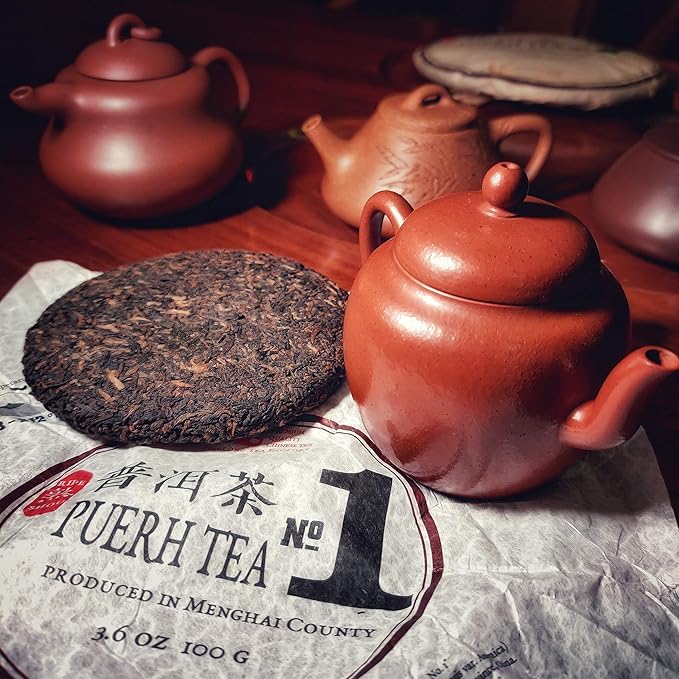 Jinglong Tea Factory - Puerh Tea No1 (40 Cups) Ripe Pu-erh Tea Mini Cake (3.6 Ounce)