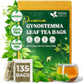FreshDrinkUS, Premium Gynostemma Tea Bags (Jiaogulan) | 135 Count | Naturally Smooth & Earthy Caffeine-Free Herbal Tea – Plant-Based Tea Bags for Daily Enjoyment. Caffeine Free, Sugar Free. Vegan