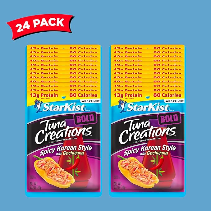 StarKist Tuna Creations Bold Spicy Korean Style with Gochujang, 2.6 Oz, Pack of 24