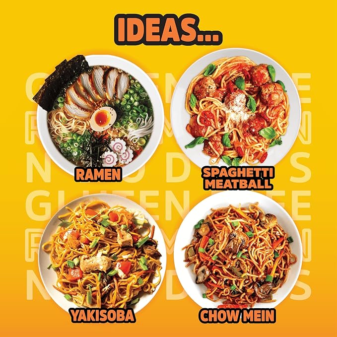 Gluten free ramen noodles (10 packs) gf gluten free noodles vegan healthy brown rice noodle. Low sodium ramen plain noodle no seasoning. Gluten-free pasta Japanese food yakisoba lo mein. Real Naturals