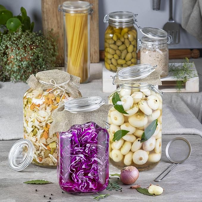 Bormioli Rocco Fido Clear Jar, 169 Oz.