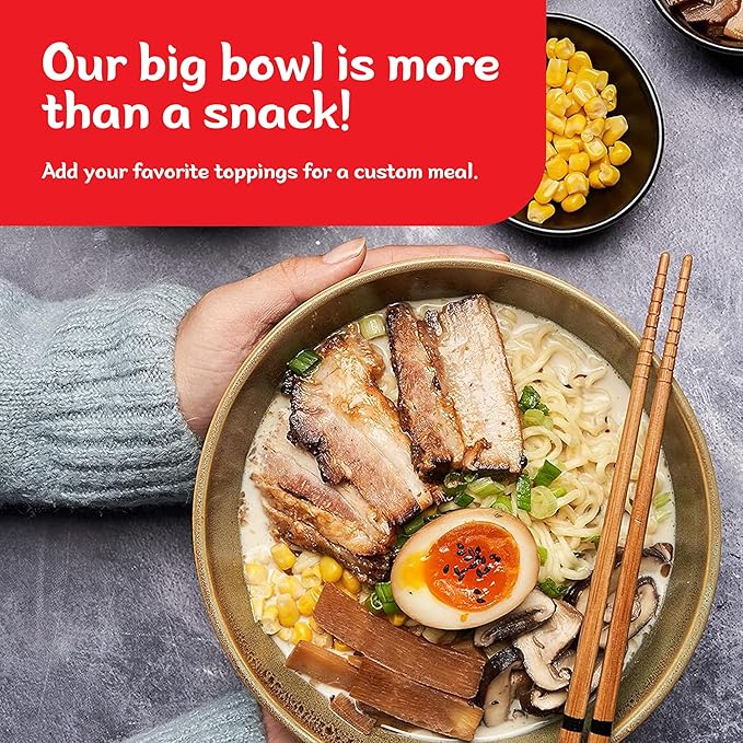 Nongshim Tonkotsu Ramen with Kuromayu Noodle Big Bowl, 3.56 Ounce (Pack Of 6)