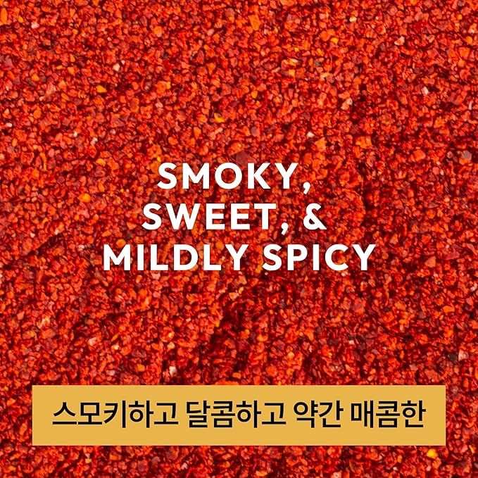 East and Else Gochugaru, Korean Red Chili Pepper Flakes, Coarse Grind for Kimchi, 1.1 LB (500g) Bulk Resealable Bag, Premium 100% Sun-Dried Chili Powder for Stews, Chili Oil, and Asian Cooking