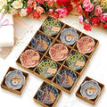12 Pcs Wedding Favors for Guests 3.3 Inches Small Ceramic Bowl Dipping Bowl Mexican Pottery Boho Dishes Wedding Souvenirs for Bridal Pooja Baby Shower Birthday Guest Return Gift (Bohemian)