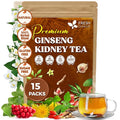 FreshDrinkUS, Ginseng Kidney Tea – 15 Packs of Herbal Detox & Vitality Support | 100% Natural Roots & Berries | Caffeine-Free | Adaptogenic Blend for Energy, Kidney Health, and Wellness