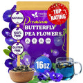FreshDrinkUS, Premium 16oz Blue Butterfly Pea Flowers Dried – Premium Whole Flower Herbal Tea – Vibrant Blue Natural Color – Caffeine-Free Loose Flower Tea. Vegan