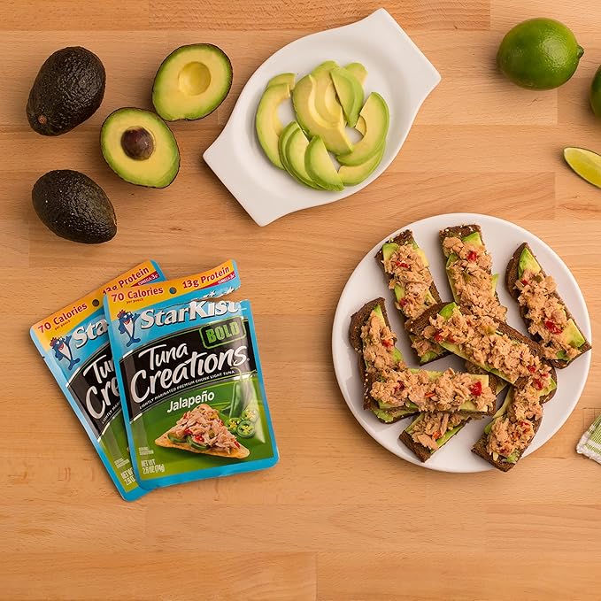 StarKist Tuna Creations BOLD Jalapeño Pouch (2.6 oz - 24 Pack) Wild Caught, High Protein Shelf Stable Seafood, Gluten Free, Soy Free, No Draining, Ready to Eat for Salads and Sandwiches