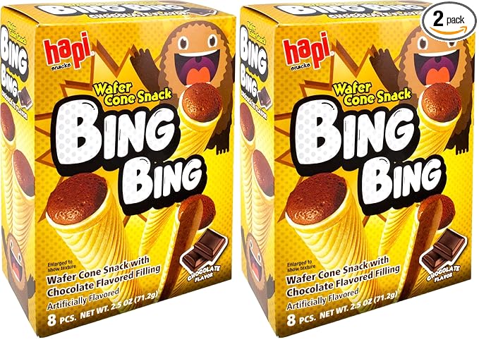 Hapi Bing Bing Ice Cream Scone Snack, Chocolate, 2.51 Ounce (Pack of 2)