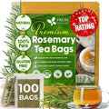 FRESHDRINKUS, Premium 100 Rosemary Leaf Tea Bags, 100% Natural and Pure Rosemary Dried Leaves, Pure Rosemary Herbal Tea, No Additives, No Caffeine, No Gluten, Vegan.