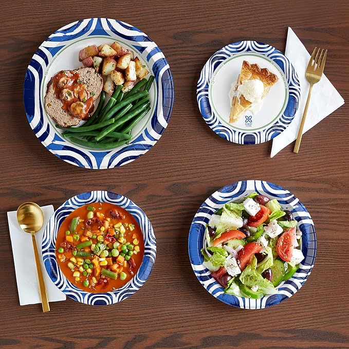 Dixie Ultra, Large Paper Bowls, 20 Oz, Microwave Safe, Compostable, Disposable Bowls Great For Breakfast, Lunch, And Dinner Meals, 56 Count (Pack of 2)