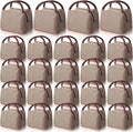 Chunful 24 Pcs Insulated Lunch Bag Bulk Reusable Thermal Lunch Box Waterproof Leakproof Tote Bag with Soft Liner for Women Men Office Work School Picnic Beach Fishing(Coffee)