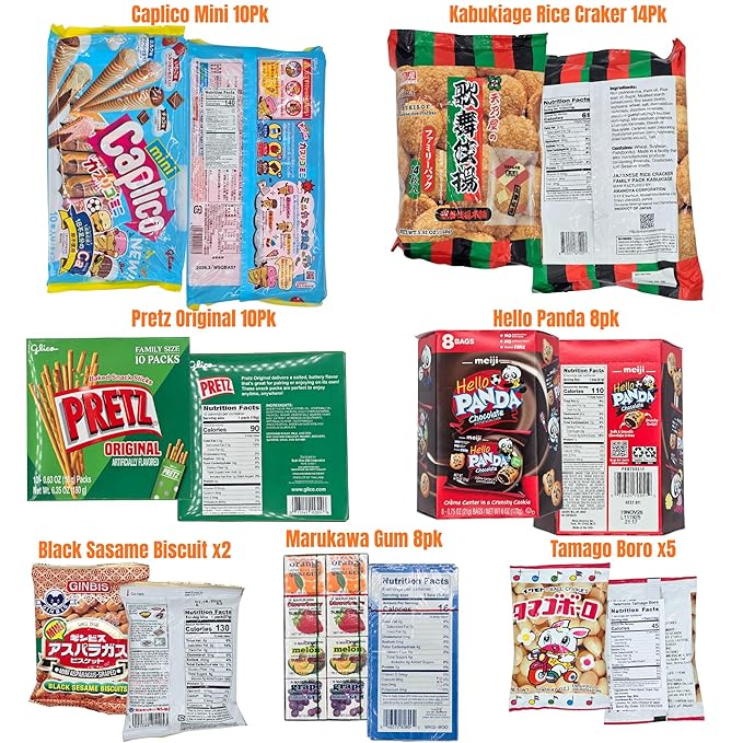 SNACKZON – Mega Variety Pack of Japanese & Korean Treats, Chips, Ramen, Candy & Cookies – Ultimate Gift Care Package for College Students, Office, & Family