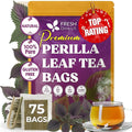 FreshDrinkUS, Premium Perilla Leaf Tea – 75 Tea Bags | 100% Pure Perilla Leaves | Caffeine-Free, Non-GMO, Natural Packaging | Herbal Tea Bags for Daily Enjoyment. Gluten-Free. Sugar-Free. Vegan