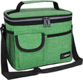 opux Insulated Lunch Box for Men Women Kids, Leakproof Reusable Lunch Bag Cooler for Work School Office, Soft Thermal Lunchbox Tote Shoulder Strap for Boys Girls Adults, Heather Green, 14 Can/8L