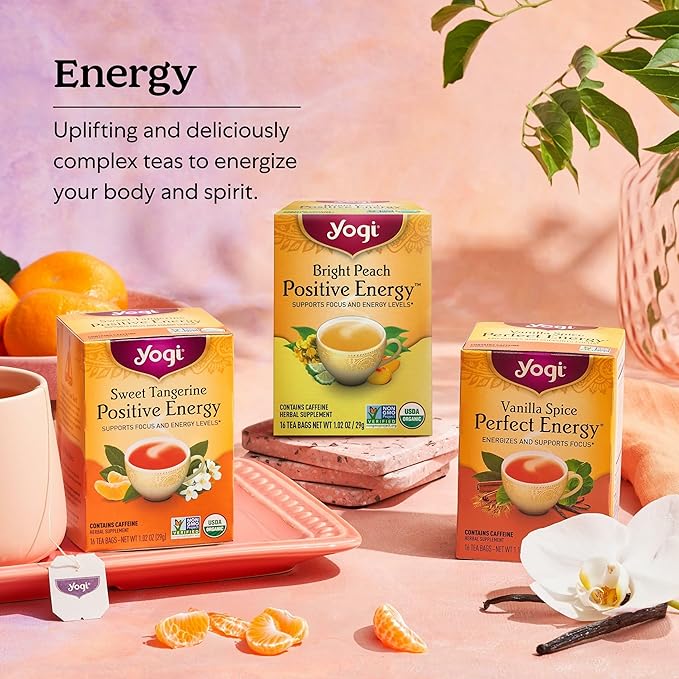Yogi Tea Spiced Blackberry Focus - 16 Bags per Pack (4 Packs) - Organic Blackberry Tea for Focus with Caffeine - Includes Black Tea Leaf, Hibiscus Flower, Cinnamon Bark & More