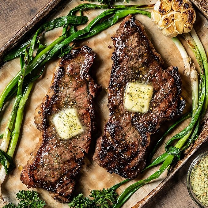 Fire & Smoke Society Garlic Butter Steak Seasoning | BBQ Rubs, Steak Rub for Smoking and Grilling Meat | Steaks, Brisket, Burgers Dry BBQ Rubs and Spices | M, 6.2 oz