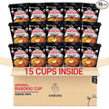 KINIKORA Premium Instant Rabokki Cup - Swicy Flavor, 15-Pack Box – Korean Ramen & Rice Cake (Tteokbokki), Quick & Easy Street Food, Ready in Minutes