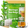 TOG999, Premium 120 Moringa Leaf Tea Bags, 100% Natural & Pure. Loose Leaf Moringa Herbal Tea. No Sugar, No Caffeine, No Gluten, Vegan.