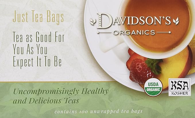 Davidson's Organics, Vanilla Essence, 100-count Unwrapped Tea Bags
