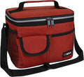 opux Insulated Lunch Box for Men Women Kids, Leakproof Reusable Lunch Bag Cooler for Work School Office, Soft Thermal Lunchbox Tote with Shoulder Strap for Boys Girls Adults, Heather Red, 14 Can/8L
