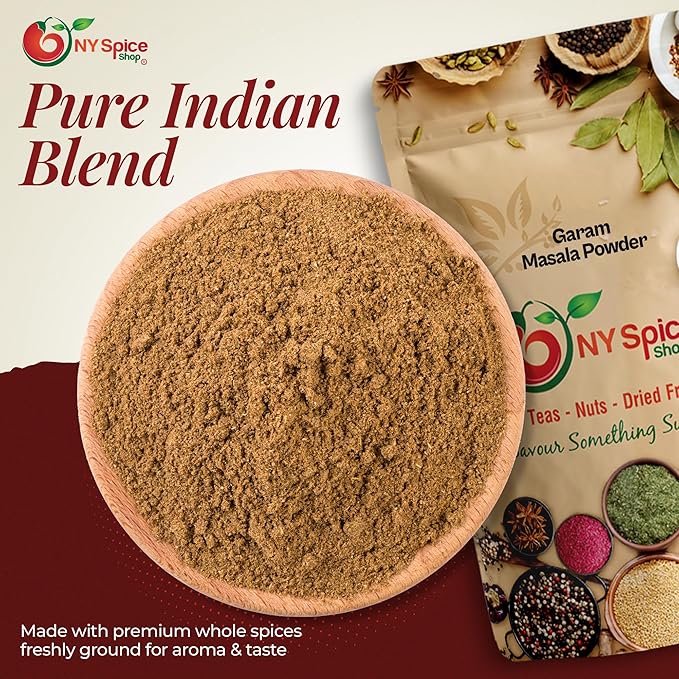 NY Spice Shop Garam Masala Spice Powder - 6 Ounce Premium Spice Blend - Garam Masala Seasoning - Aromatic Indian-Inspired Spices Blend with Coriander, Cumin & Cardamom - Great for Curries Meats & Rice