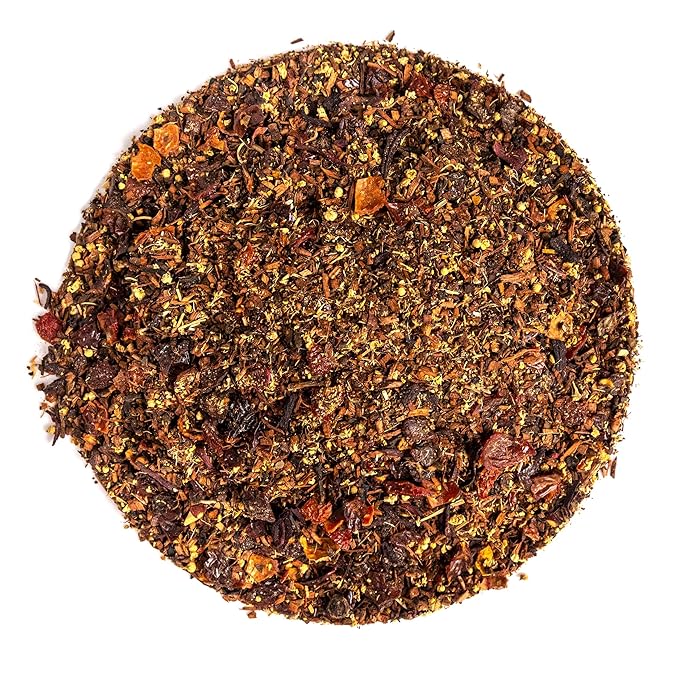 Organic Positively Tea Company, Raspberry Rosé Herbal Tea, Loose Leaf, 16 Ounce