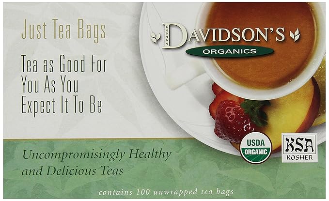 Davidson's Organics, White Pomegranate, 100-count Unwrapped Tea Bags