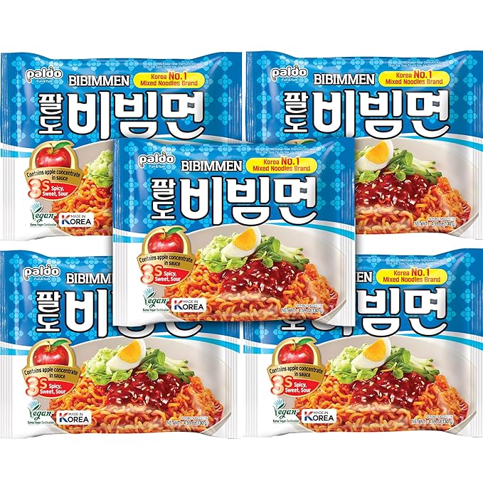 Paldo Bibim Cold Noodle Instant Ramen 5 pack