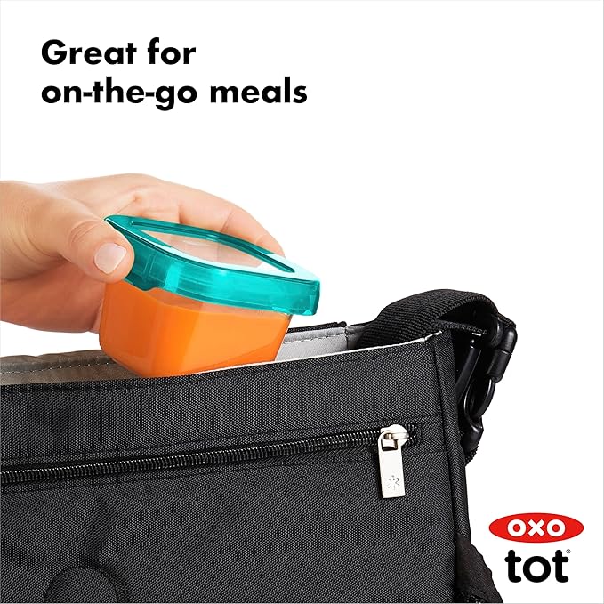 OXO Tot Baby Blocks Freezer Storage Containers Teal (4 Oz)