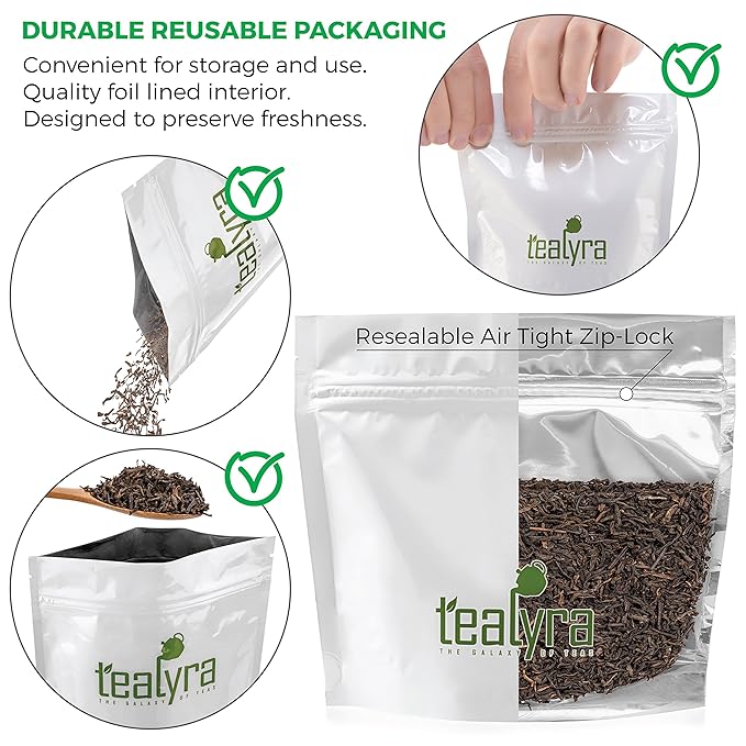 Tealyra - Ripe Pu'erh Tea - 5 Years Aged Loose Leaf - Caffeine Level High - 100% Naturally Processed - Aged Black Tea Pu Er - 224g (8-ounce)