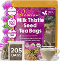 FreshDrinkUS, Premium 205 Milk Thistle Tea Bags, 100% Natural & Pure from Milk Thistle Seeds. Milk Thistle Seed Herbal Tea. Made with Natural Material Tea Bags. No Sugar, No Caffeine, No Gluten, Vegan.