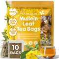FreshDrinkUS, Premium 10 Mullein Leaf Tea Bags for Lungs, 100% Natural & Pure Mullein Leaves. Mullein Herbal Tea. Made with Natural Material Tea Bags. No Sugar, No Caffeine, No Gluten, Vegan.
