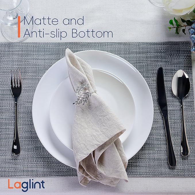 LaGlint 7.5 inch Appetizer Plate Set of 6, Lightweight Opal Glass Round White Salad Plates for Dessert Kitchen, Dishwasher and Microwave Safe