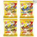 OTTOGI PPUSHU PPUSHU Crush to Eat Noodle Snack- 1 of each Bbq, Bulgogi, Grilled Chicken, Spicy Rice Cake Flavors Variety Pack (90g) - 4 Pack